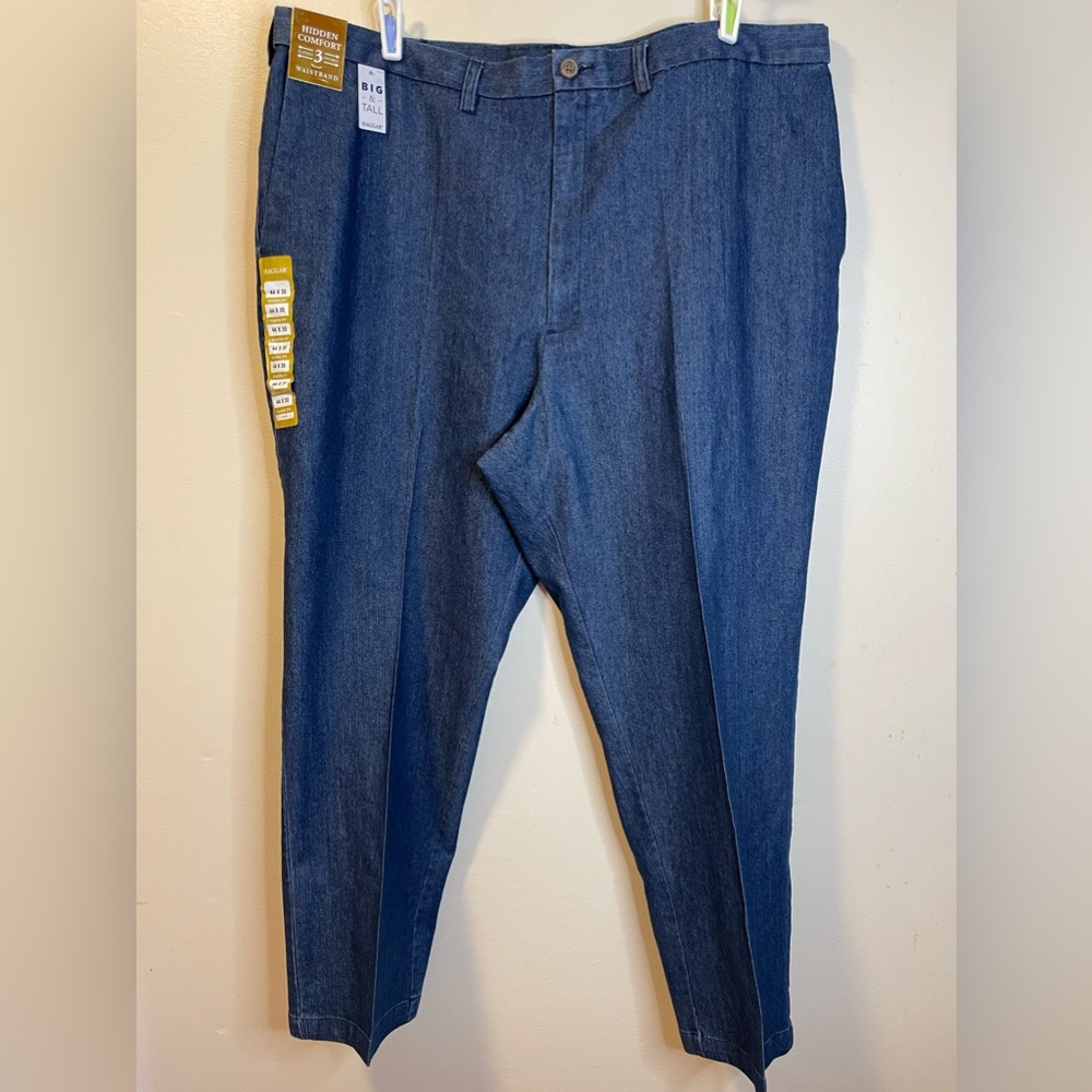 Haggar Men’s Big & Tall Premium Stretch Denim Classic Fit Comfort Fabric 44x30